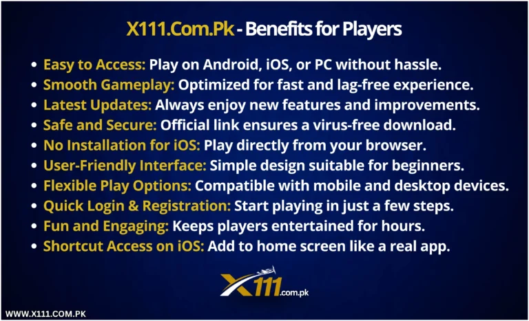 X111 Game (Benefits)